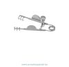 A1-Medical ES-0700 Agricola Lacrimal Sac Retractor, 3x3 semi-sharp prongs, length 4.5cm