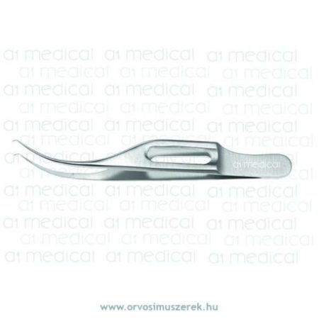 A1-Medical F-0030 Barraquer Corneal Utility Forceps, with tying platform, 1x2 teeth, 0.3mm 90° angle, length 7.5cm