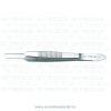 A1-Medical F-2640 Suture Forceps McPherson angled 7.0mm, with tying platform, 1x2 teeth, 0.12mm 90° angle, length 10.0cm