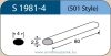 LABTICIAN S1981-4 Retinal Implants - Oval Silicone Sponge 2.5mm x 4.0mm x 80mm 5 per box - 501 Style