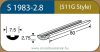 LABTICIAN S1983-2.8 Retinal Implants - Grooved Silicone Sponge 2.75mm x 7.5mm x 80mm 5 per box - 511