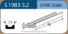 LABTICIAN S1983-3.2 Retinal Implants - Grooved Silicone Sponge 3.2mm x 7.5mm x 80mm 5 per box - 519G