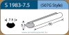 LABTICIAN S1983-7.5 Retinal Implants - Grooved Silicone Sponge 5.5mm x 7.5mm x 80mm 5 per box - 507G