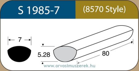 LABTICIAN S1985-7 Retina Implantátum - Scholda Szilikon szivacs 5,28mm x 7,0mm x 80mm 5db/doboz - 8570 Style