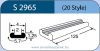 LABTICIAN S2965 Retinal Implants - Silicone Grooved Strip 1.25mm x 2.0mm x 4.0mm x 5.7mm x 125.0mm 5