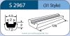 LABTICIAN S2967 Retinal Implants - Silicone Grooved Strip 2.0mm x 2.0mm x 4.5mm x 7.2mm x 125.0mm 5 