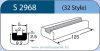 LABTICIAN S2968 Retinal Implants - Silicone Grooved Strip 2.5mm x 2.0mm x 5.0mm x 9.2mm x 125.0mm 5 