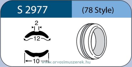 LABTICIAN S2977 Retina Implantátum - Abroncs alakú Konkáv Szilikon 2,0mm x 12,0mm x 10,0mm 5db/doboz - 78 Style