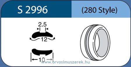 LABTICIAN S2996 Retinal Implants - Silicone Tire Asymmetrical 2.5mm x 12.0mm x 10.0mm 5 per box - 28