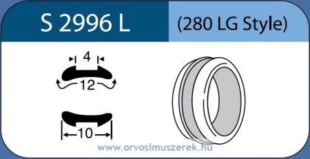 LABTICIAN S2996L Retina Implantátum - Abroncs alakú Aszimmetrikus Szilikon 4,0mm x 12,0mm x 10,0mm 5db/doboz - 280LG Style