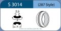   LABTICIAN S3014 Retinal Implants - Silicone Tire Convex 2.5mm x 9.0mm x 7.0mm 5 per box - 287 Style