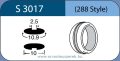   LABTICIAN S3017 Retinal Implants - Silicone Tire Convex 2.5mm x 10.9mm x 10.0mm 5 per box - 288 Styl