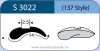 LABTICIAN S3022 Retinal Implants - Silicone Wedge 2.5mm x 14.0mm 5 per box - 137 Style