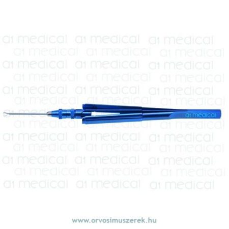 A1-Medical VR-0270-20 Vitrectomy Foreign Body Forceps 20G, three 1.9mm long arms slightly angled inwards, stainless steel tip titanium handle, length 13.0cm